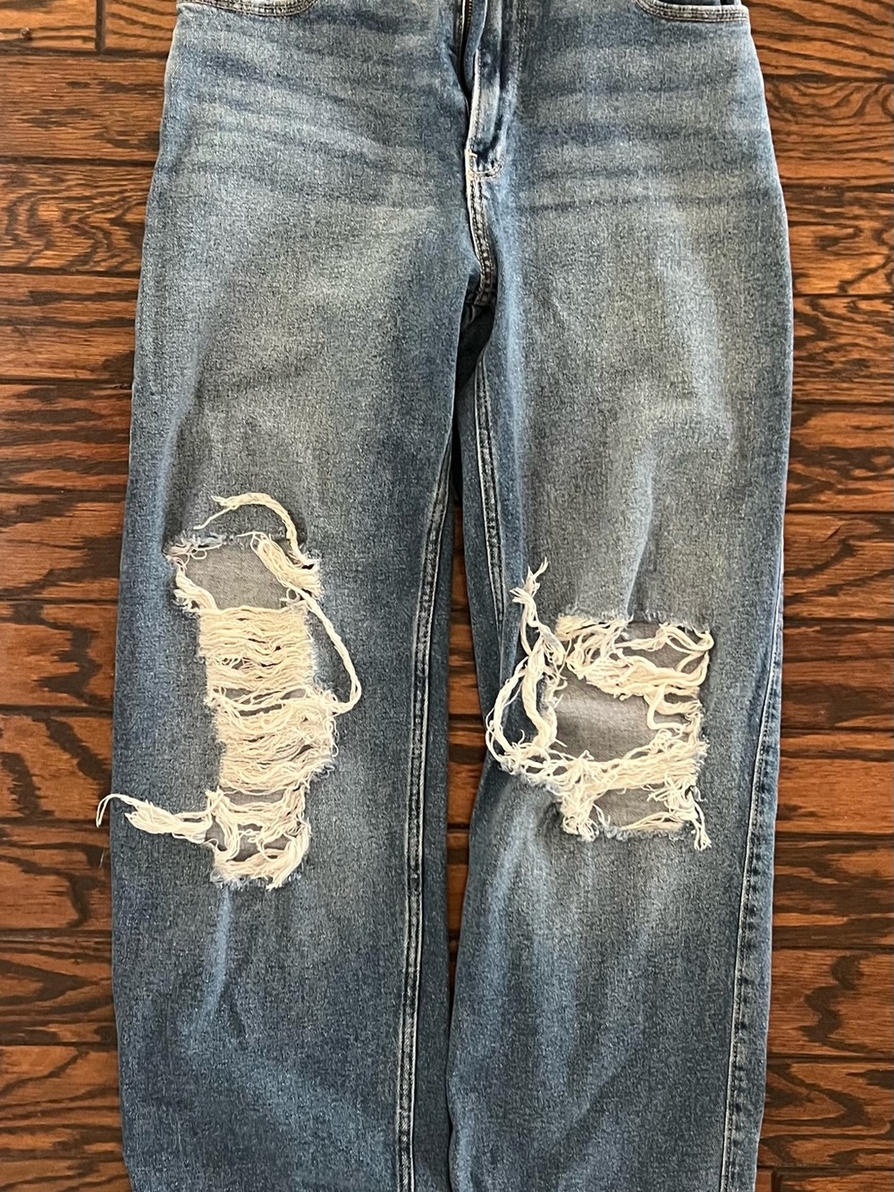 Hollister Distressed Light Blue Boyfriend Jeans